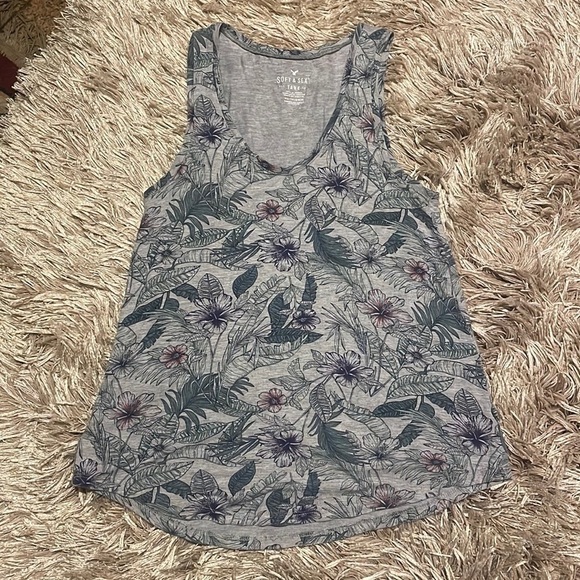 AMERICAN Eagle Outfitters Soft & Sexy Gray Tank Top - Picture 1 of 6